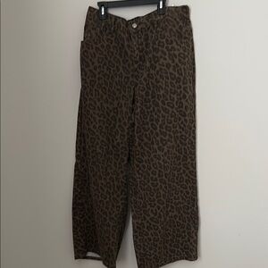Leopard Print Women’s Wide Leg Pants